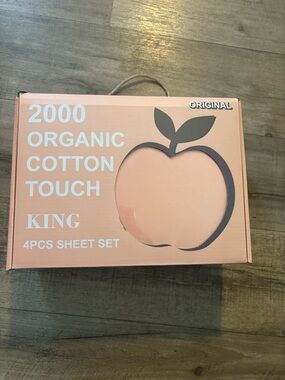 2000 Organic Cotton Touch King Sheet Set - Peach